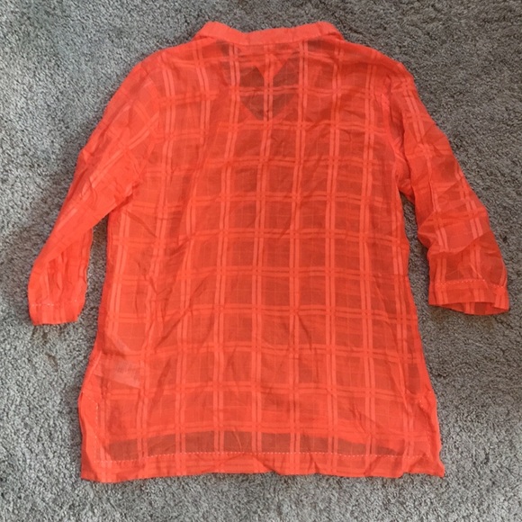 Tommy Hilfiger Sheer Swim Coverup Top, L - Picture 8 of 12